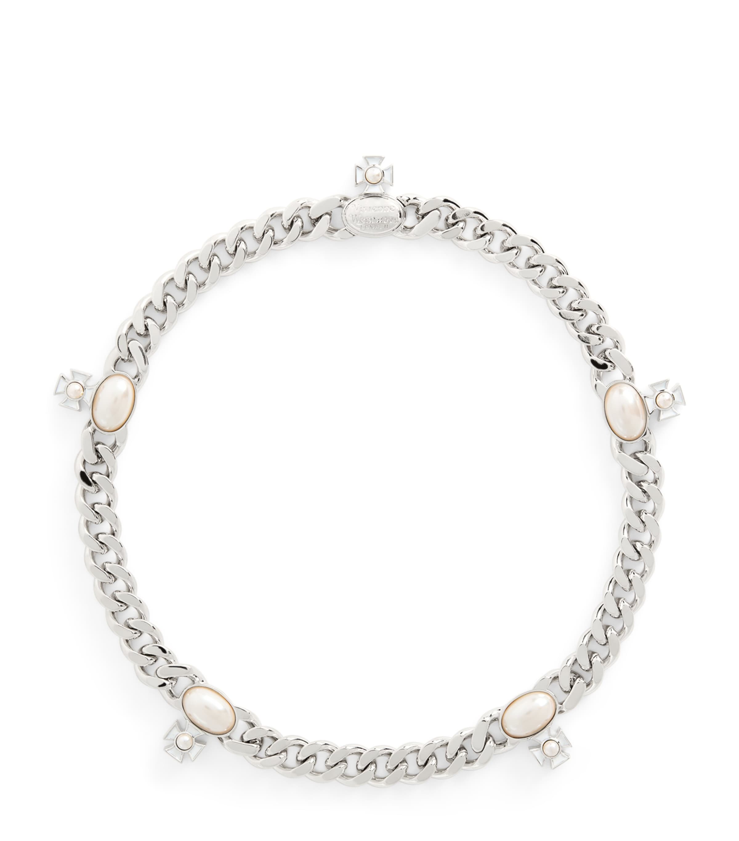 Vivienne Westwood Jewel-Orb Gaby Necklace Platinum Image 1