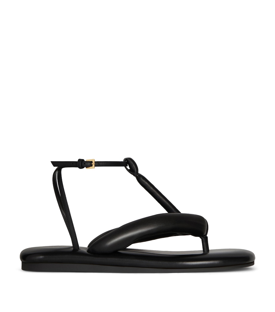 Givenchy Calfskin Boudoir Thong Sandals. Black Image 1