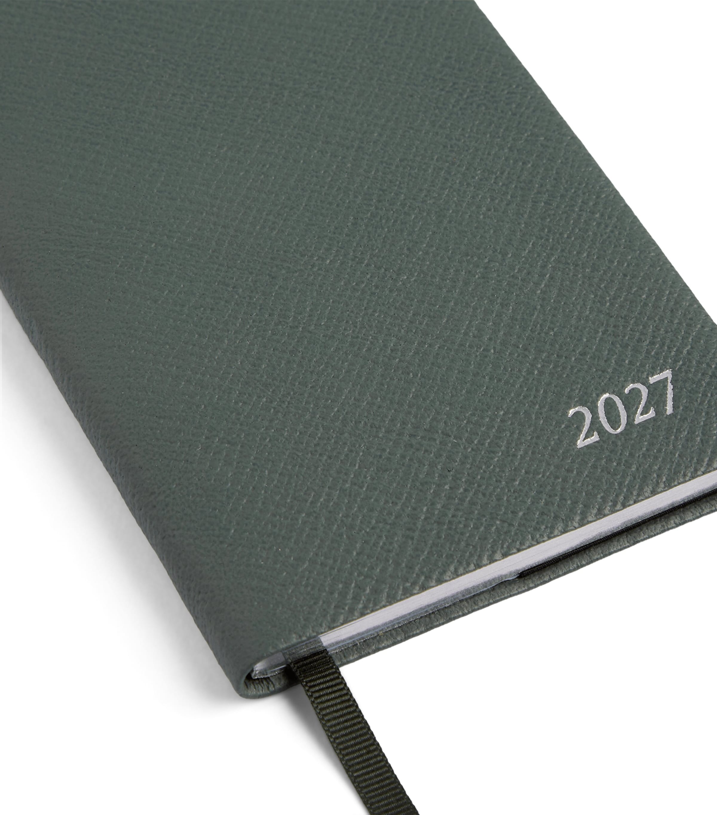 Smythson Leather Panama Weekly Diary 2027 Slate Green Image 5