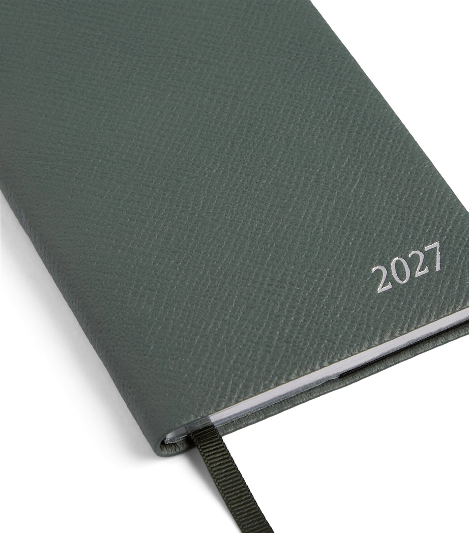 Smythson Leather Panama Weekly Diary 2027 Slate Green Image 5