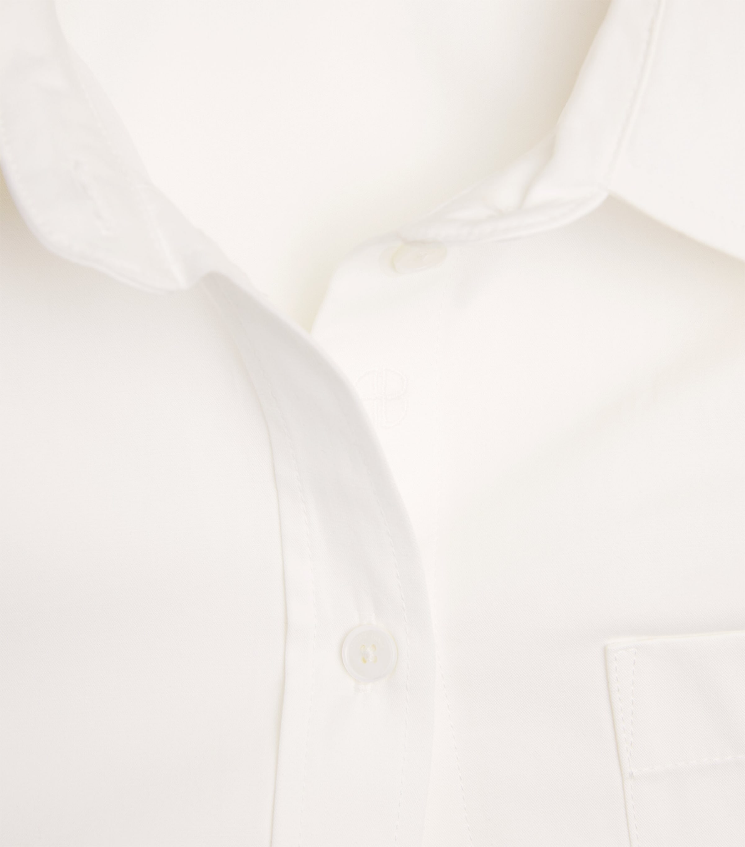 ANINE BING Womens Cotton Scott Shirt White Image 6