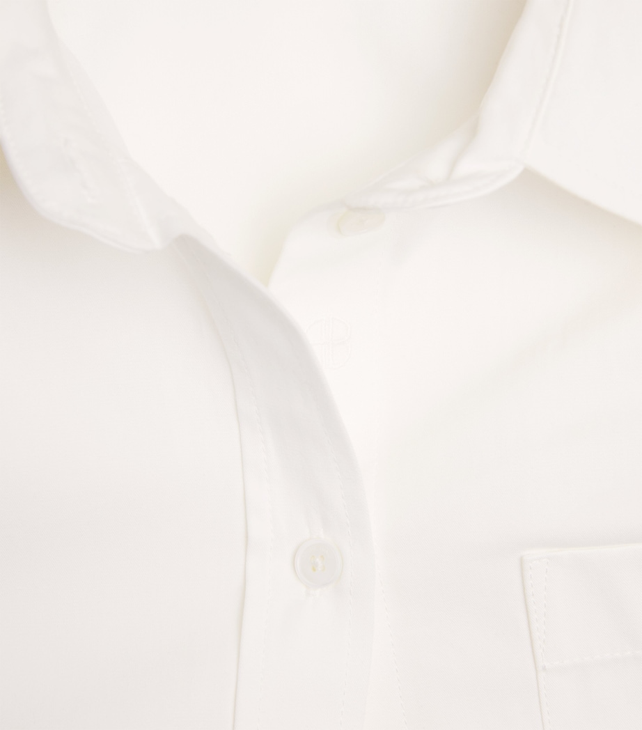 ANINE BING Womens Cotton Scott Shirt White Image 6