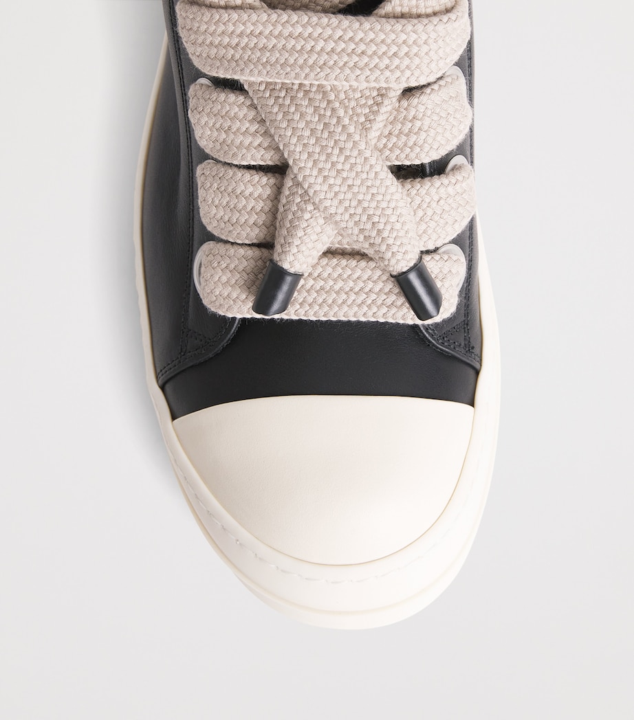 Rick Owens Leather Jumbolace Sneakers Black/milk Image 6