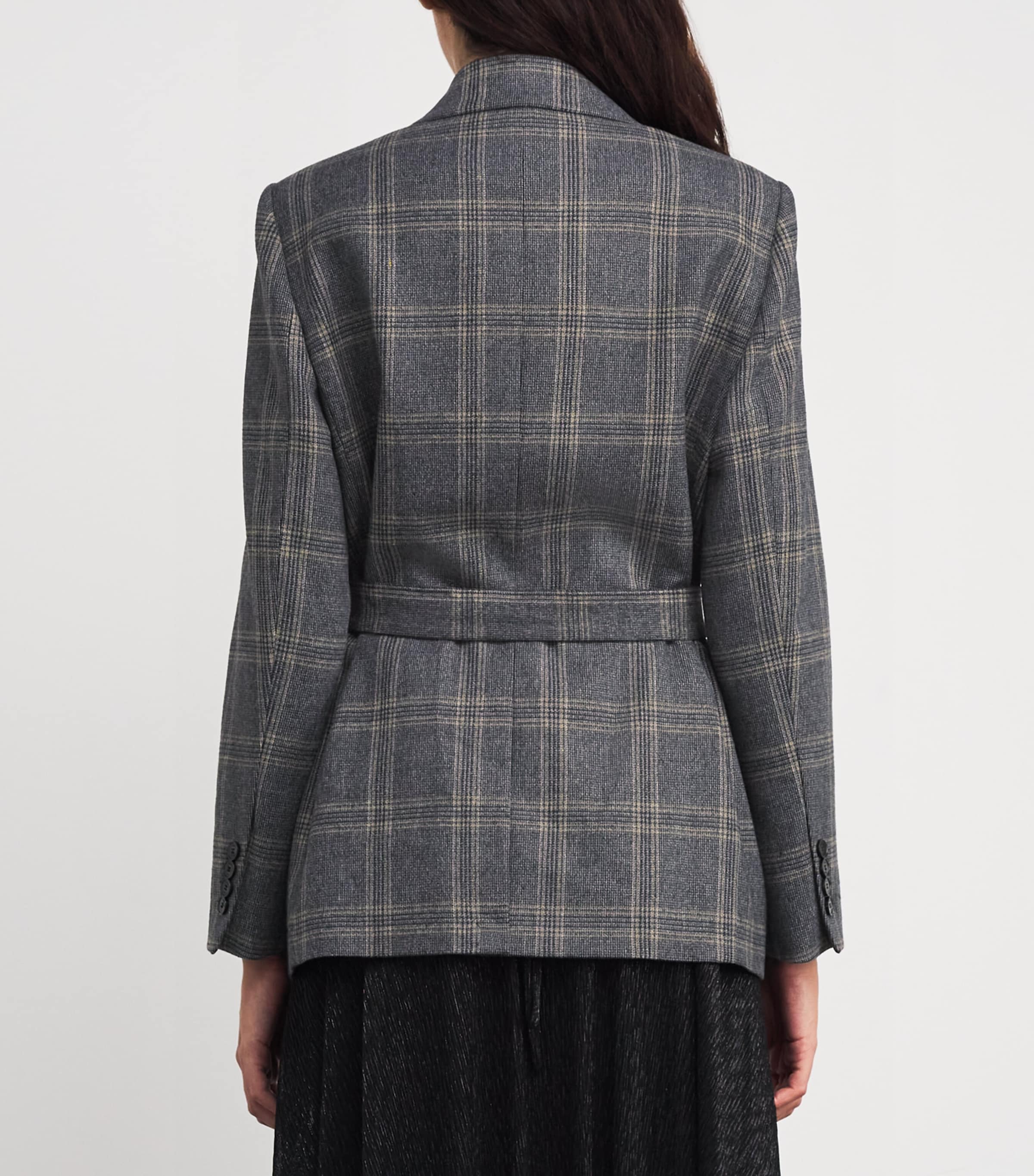 Belted Single-Breasted Blazer GREY Image 4