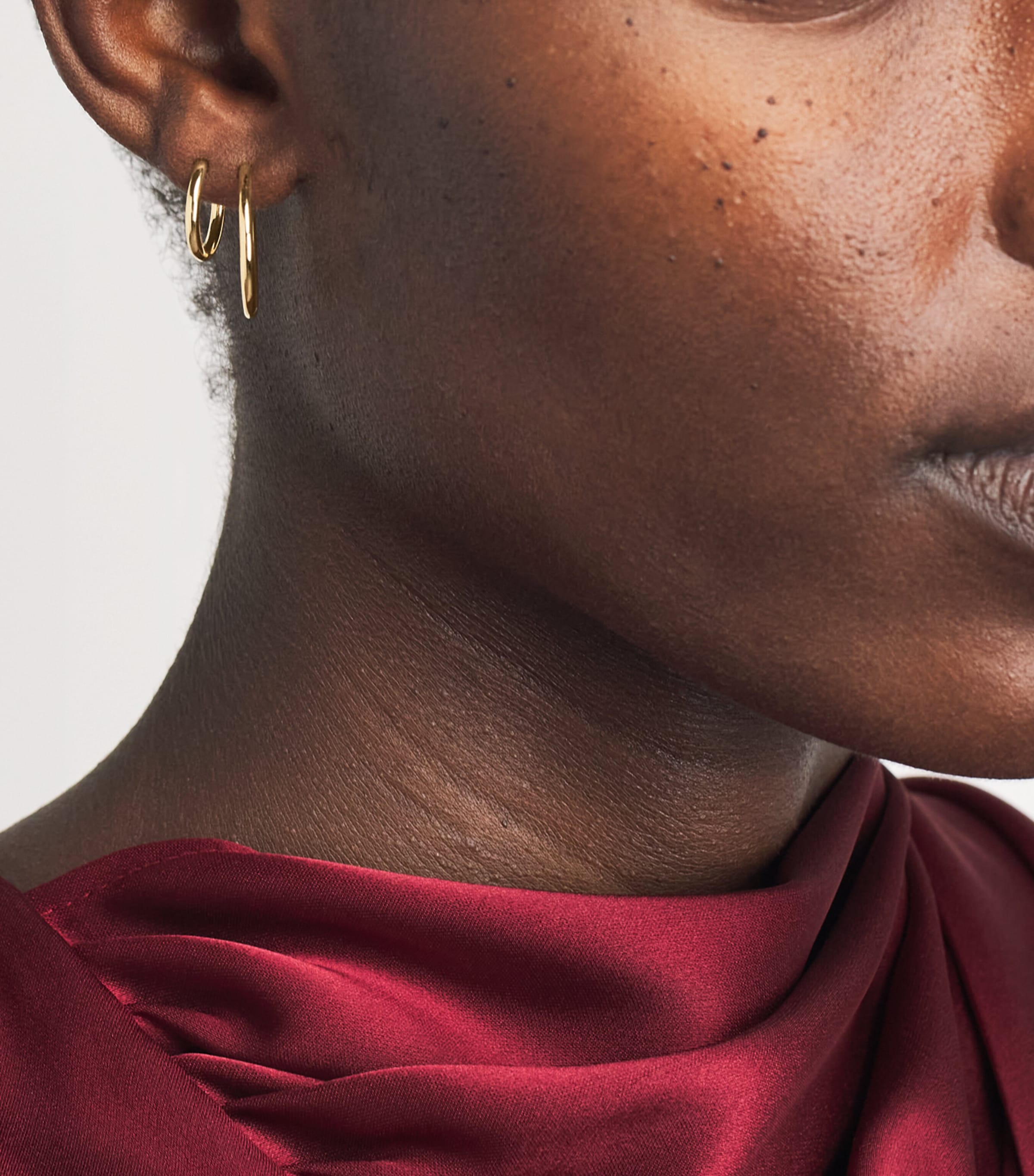 Harrods Small Yellow Gold Huggie Earrings Yellow Gold Image 4
