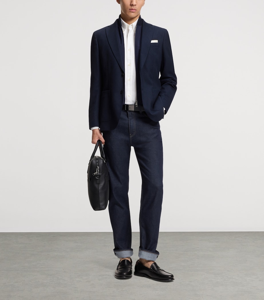 BOSS Mens Stretch-Denim Straight Jeans Image 4