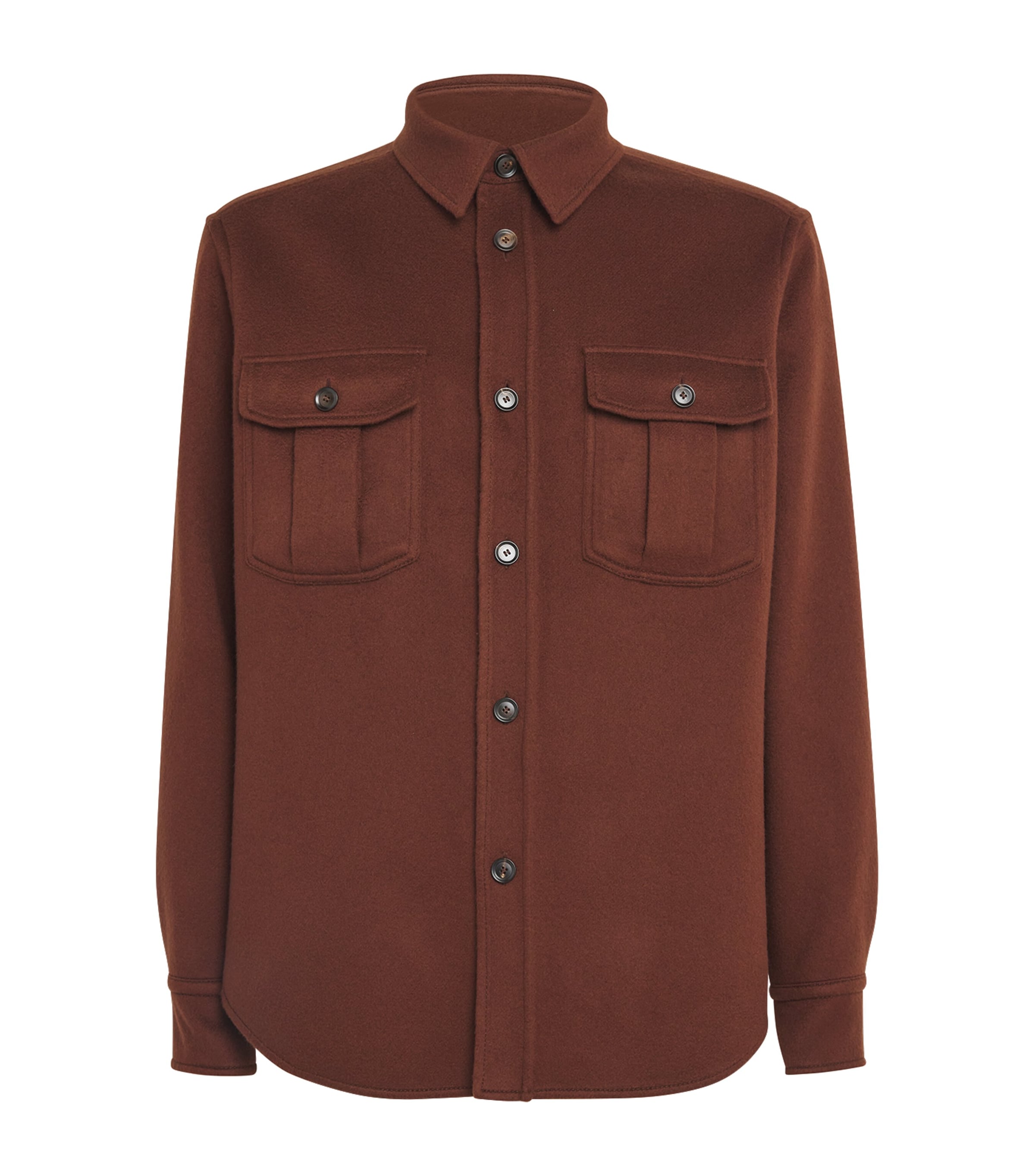 BRIONI WOOL-CASHMERE VAGABOND OVERSHIRT 