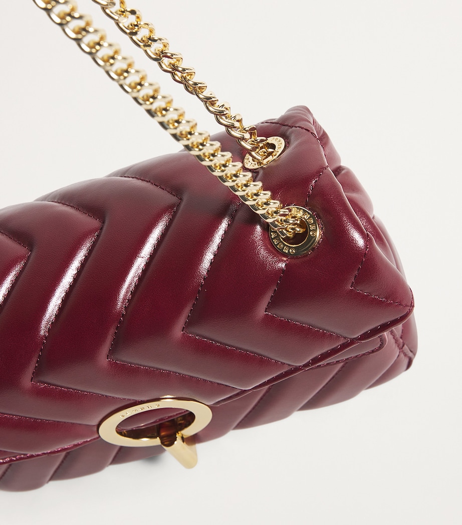 Quilted Leather Yza Shoulder Bag BORDEAUX Image 6
