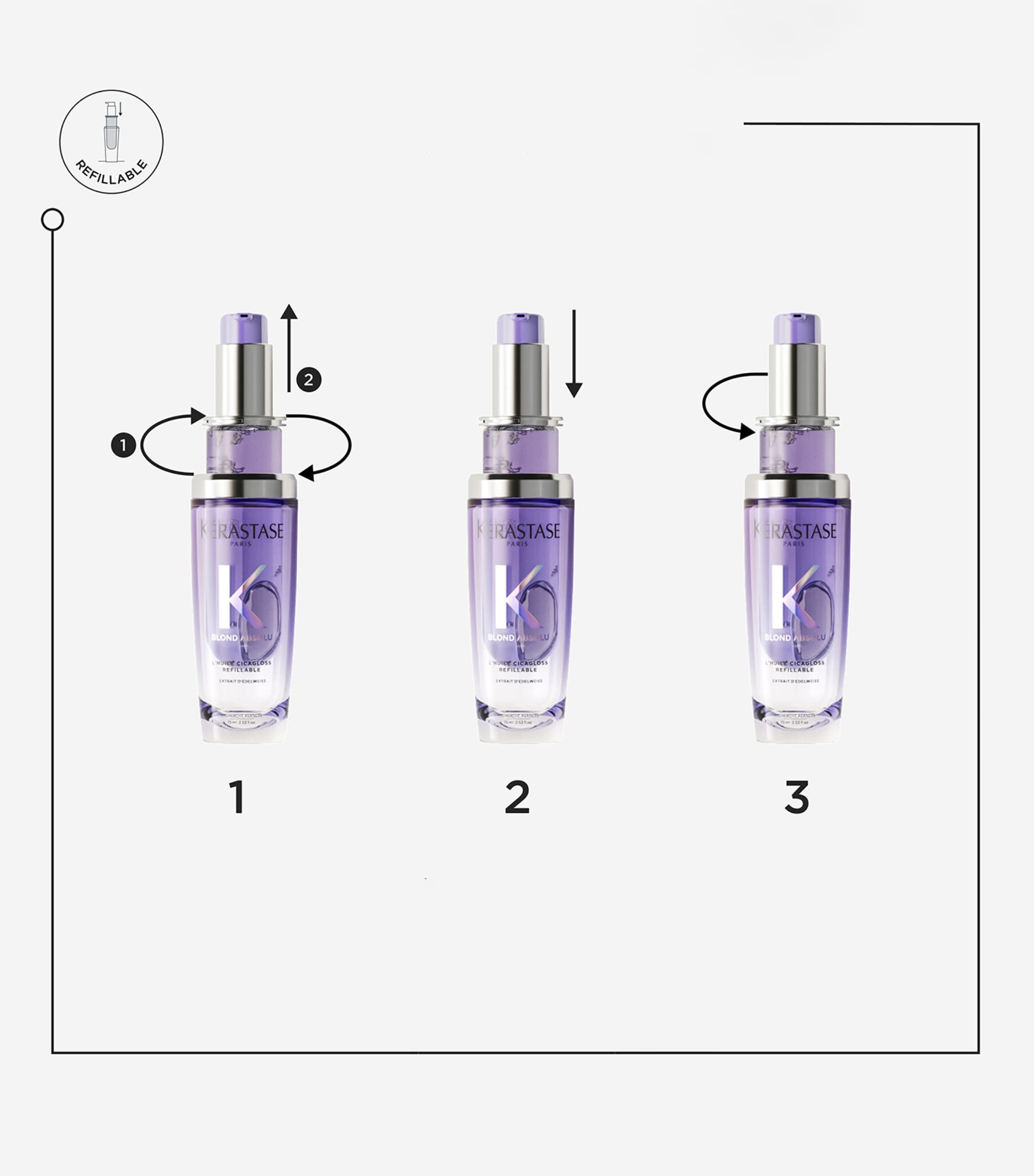 Blond Absolu Cicagloss Hair Oil (75ml) - Refill NO COLOUR Image 3