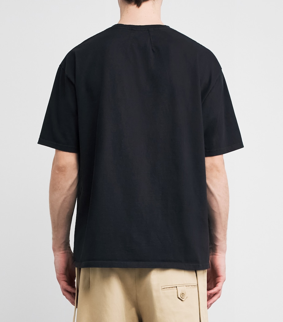 x Harrods Cotton Lago Di Como T-Shirt VTG BLACK 2306 Image 4