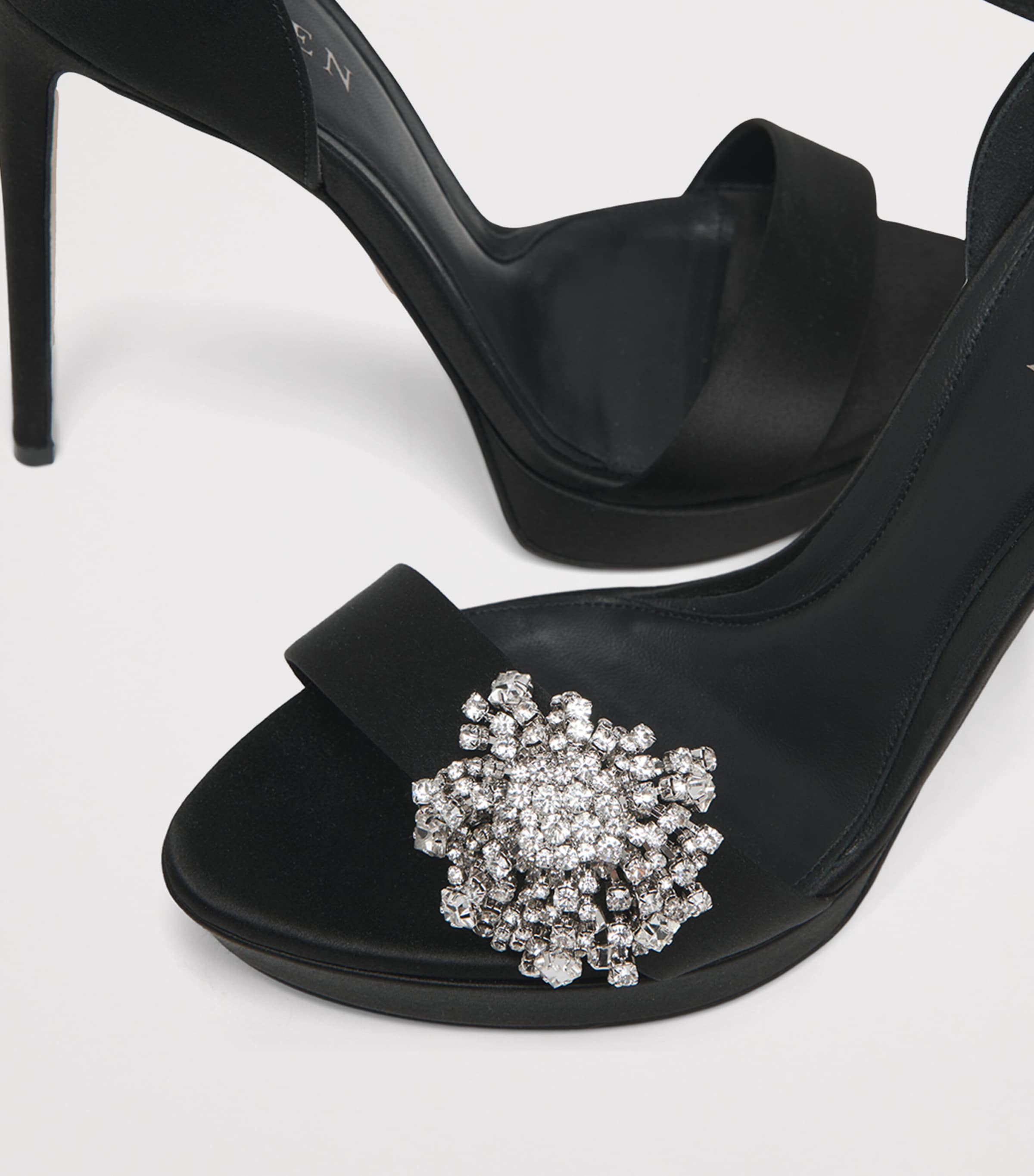 Satin Jewel Heeled Sandals 125 1000 Image 6