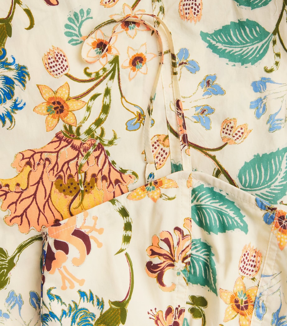 Ulla Johnson Womens Cotton Fiora Floral Midi Dress Abalone Image 6