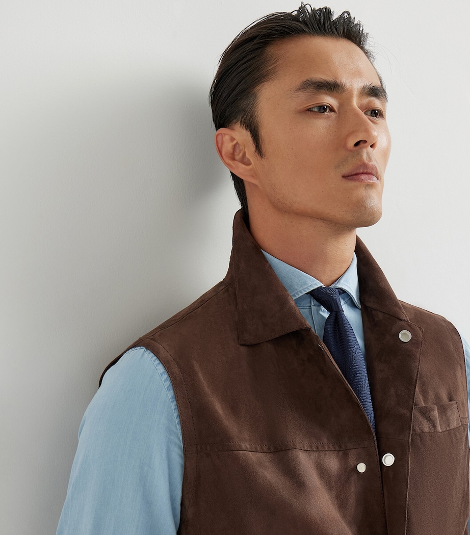 Suede Button-Up Gilet C4255 Image 4