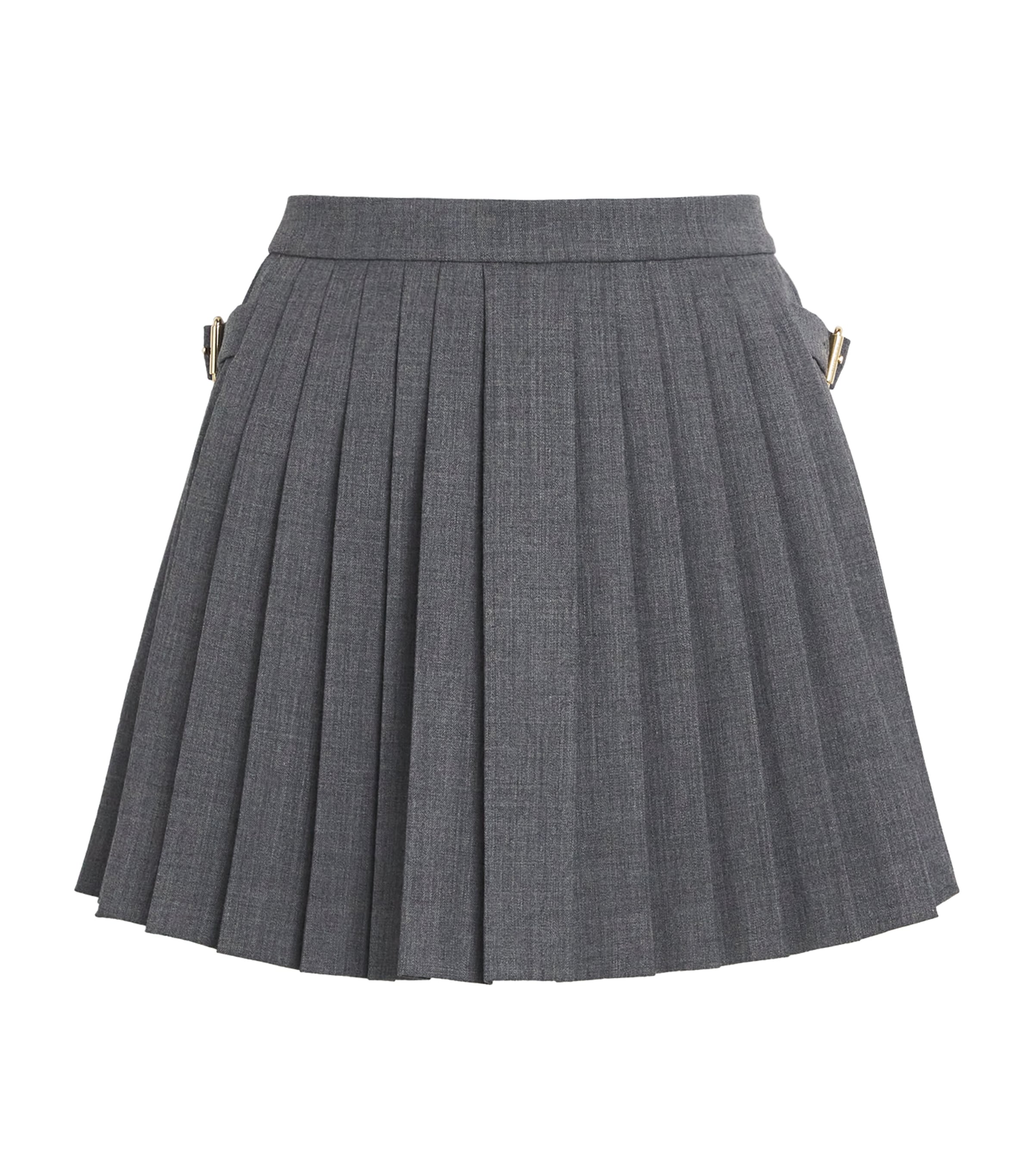 Sandro Pleated Mini Skirt In Gray