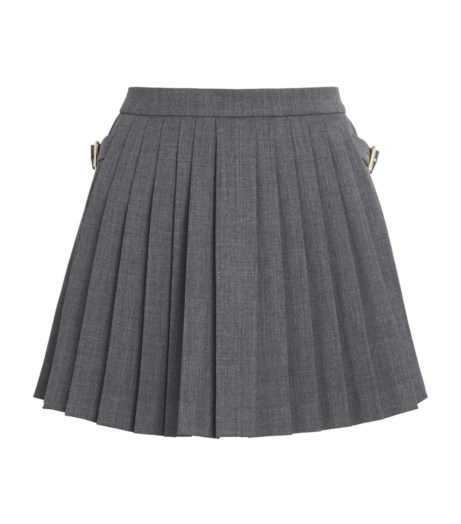Pleated Mini Skirt GREY Image 1