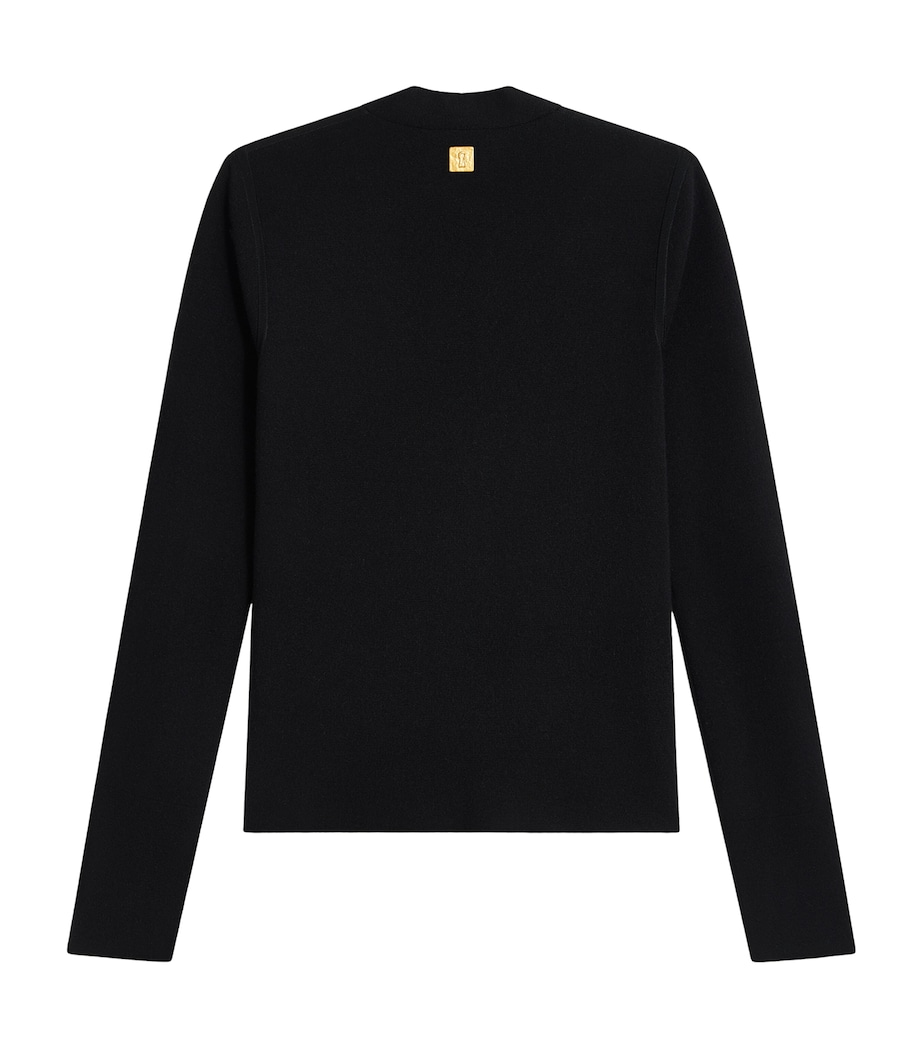 Schiaparelli Womens Cashmere-Blend Anatomy Cardigan Black Image 5