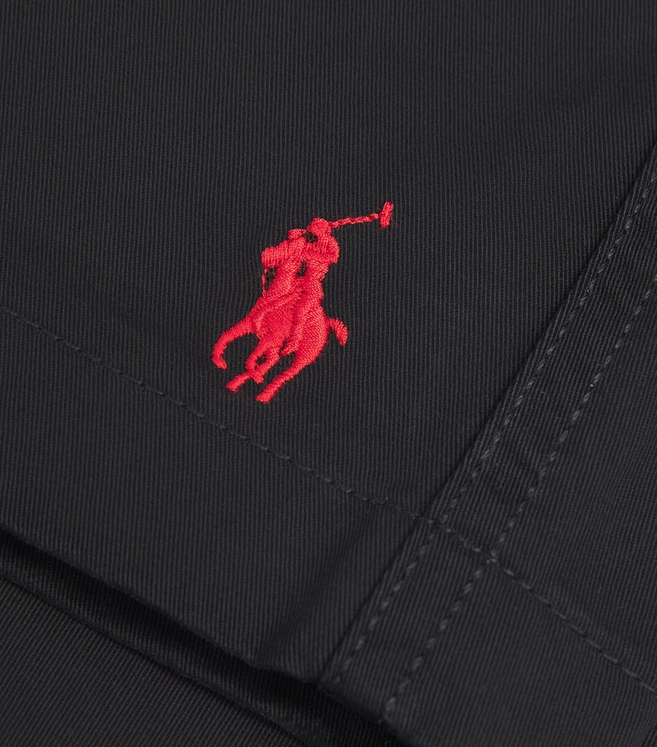 Stretch-Cotton Logo Shorts POLO BLACK Image 5