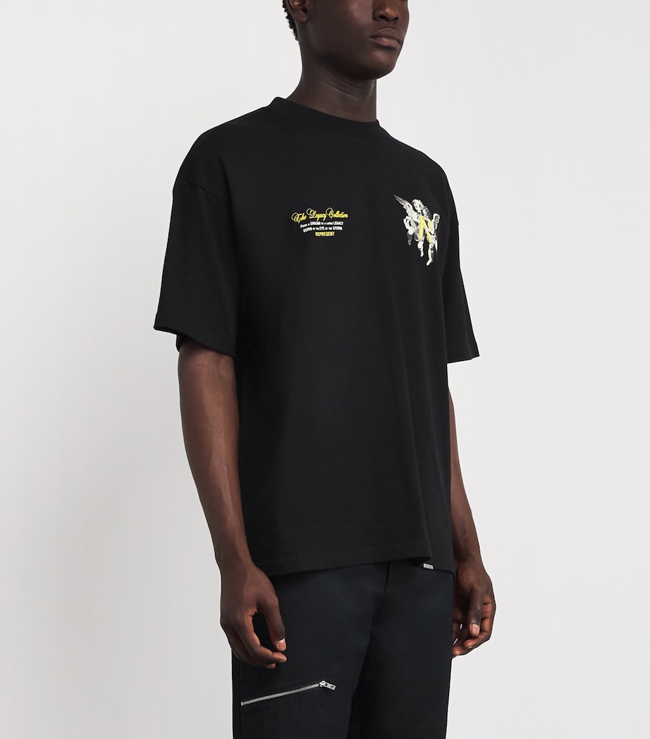 Cotton Legacy Cherub T-Shirt JET BLACK Image 3