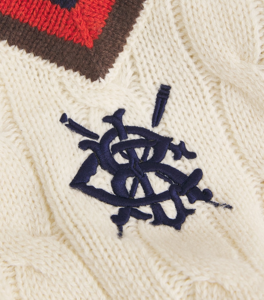 Wool-Blend Cricket Sweater Vest NATURAL Image 5