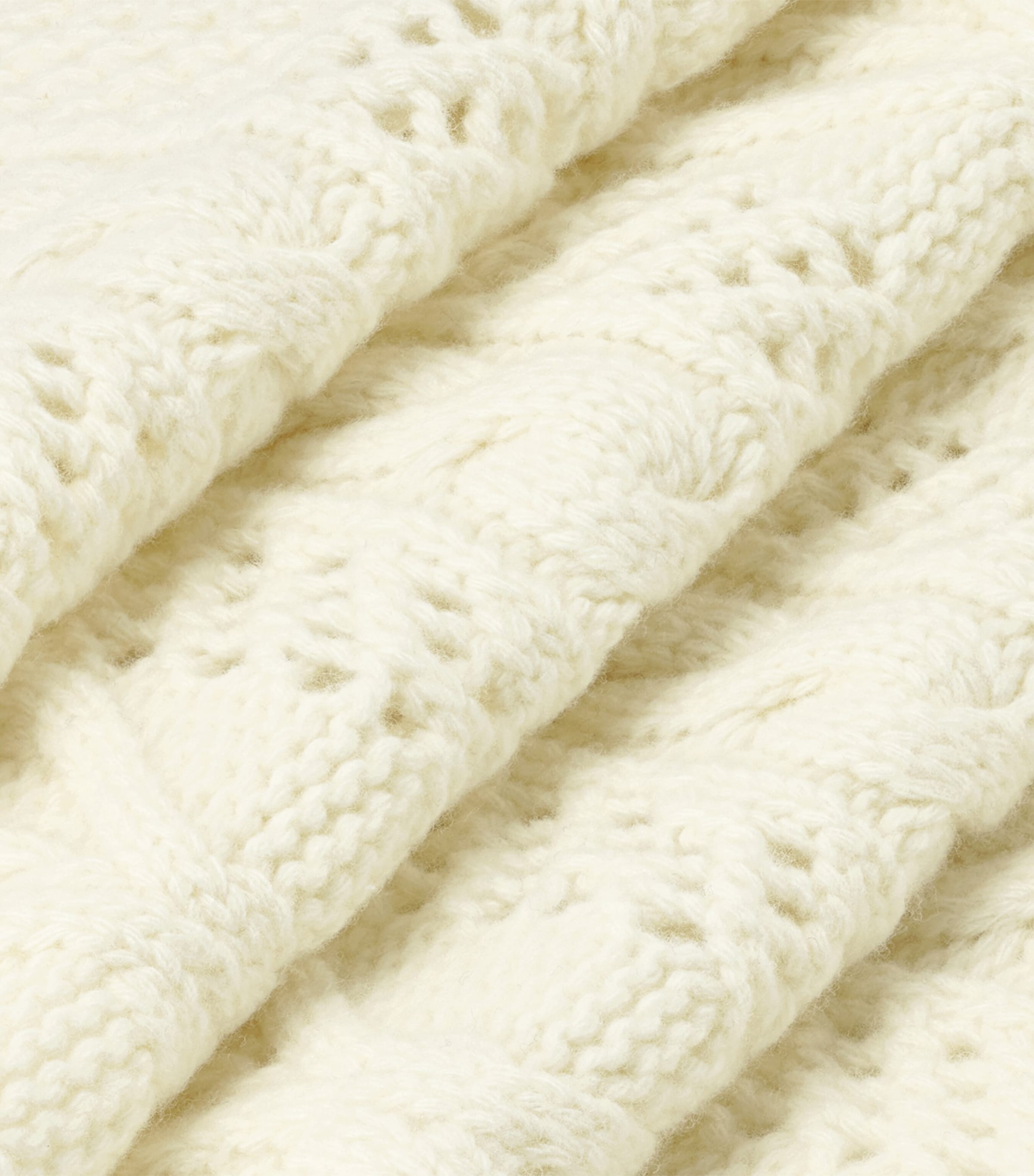 Wool LV Holiday Scarf CREAM Image 5
