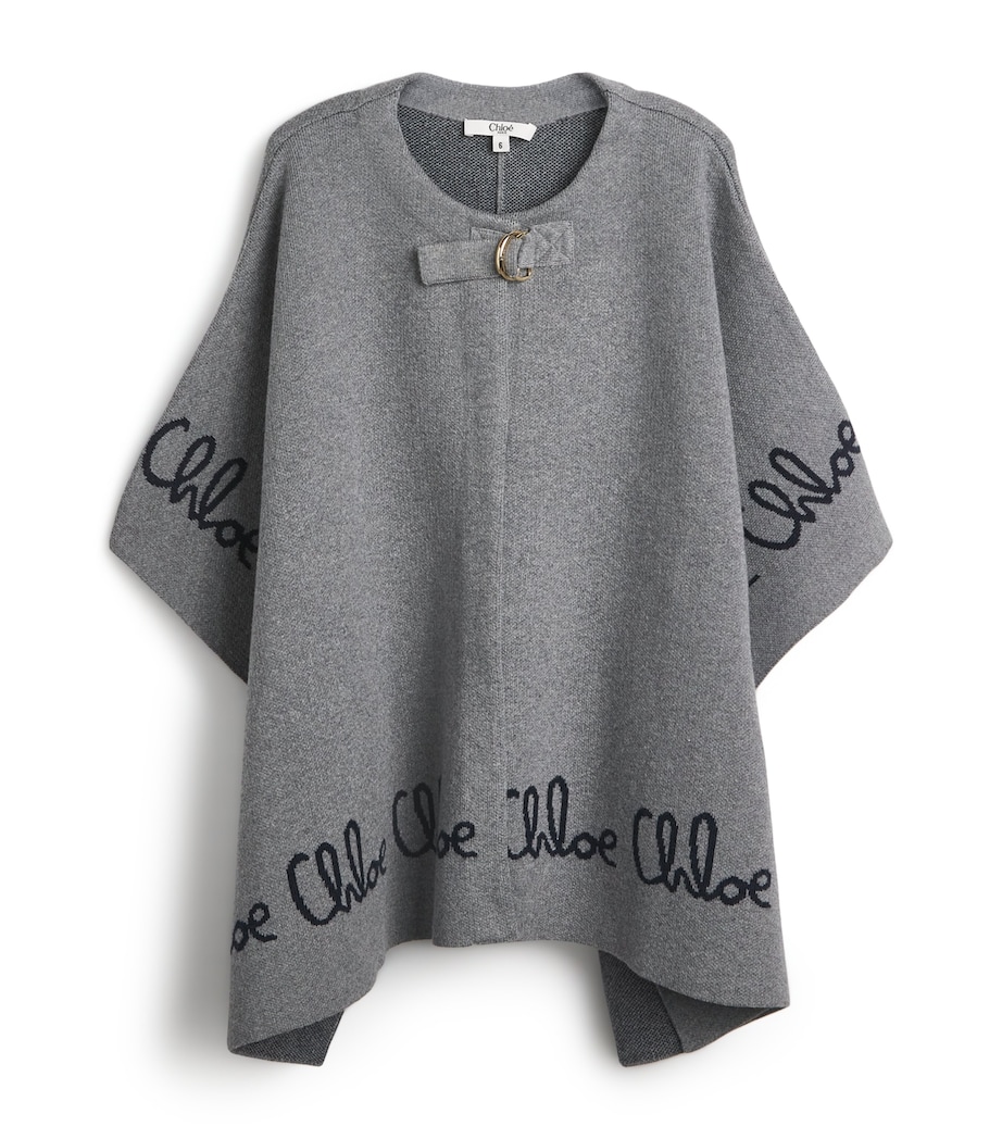 Cotton-Wool Logo Cape (6-12 Years) HEATHER GREY Image 1