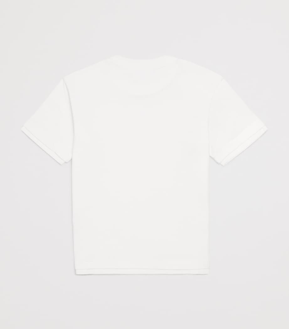 Balmain Kids Cotton Logo T-Shirt (4-14 Years) White/blue Image 2