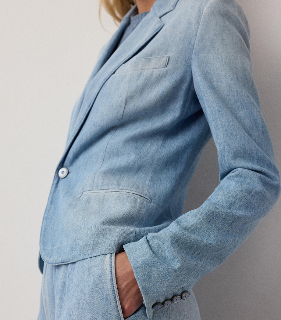 Ralph Lauren Collection Womens Lochlan Denim Blazer Cirrus Indigo Image 6