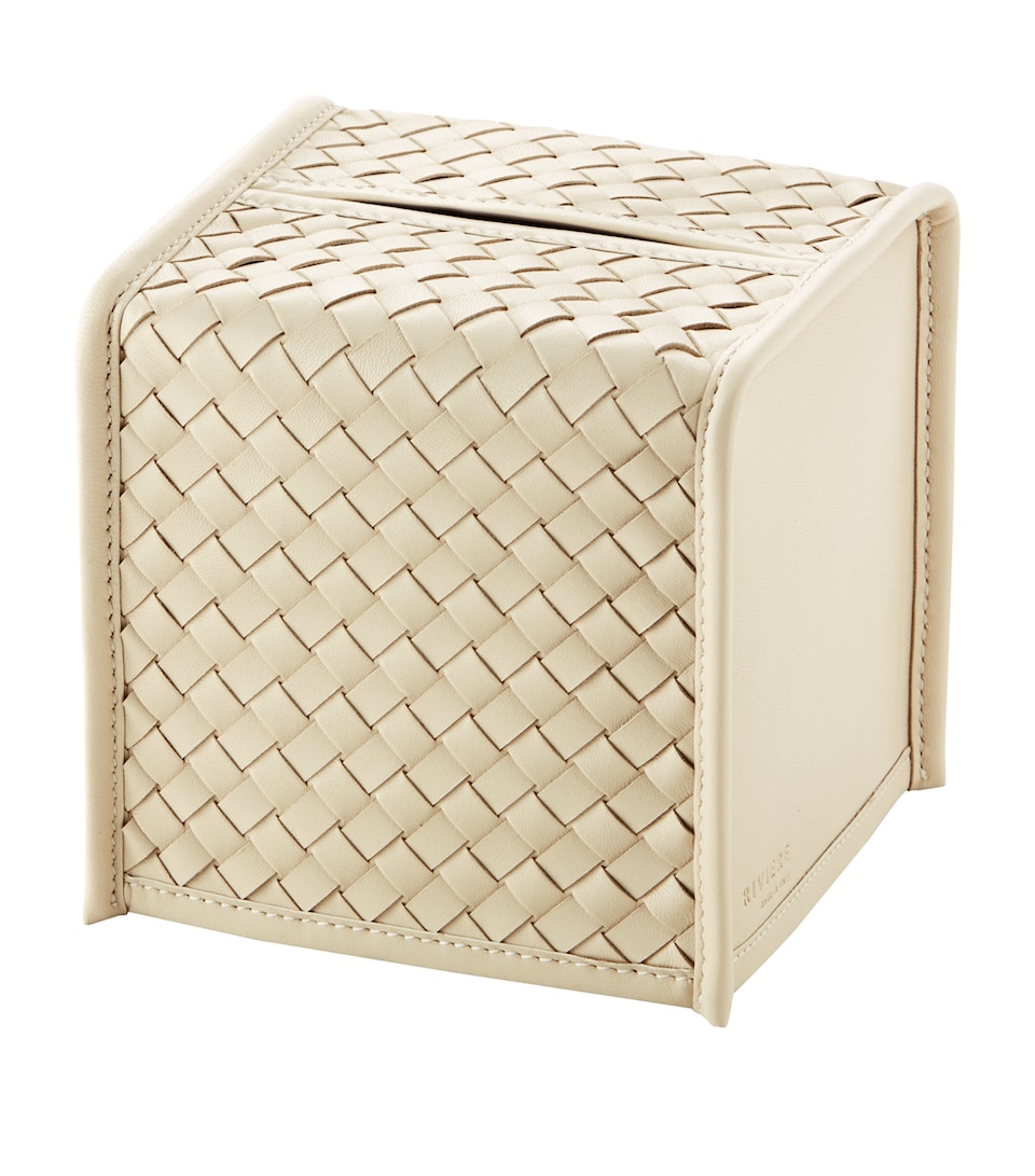 Riviere Woven Square Box Ivory