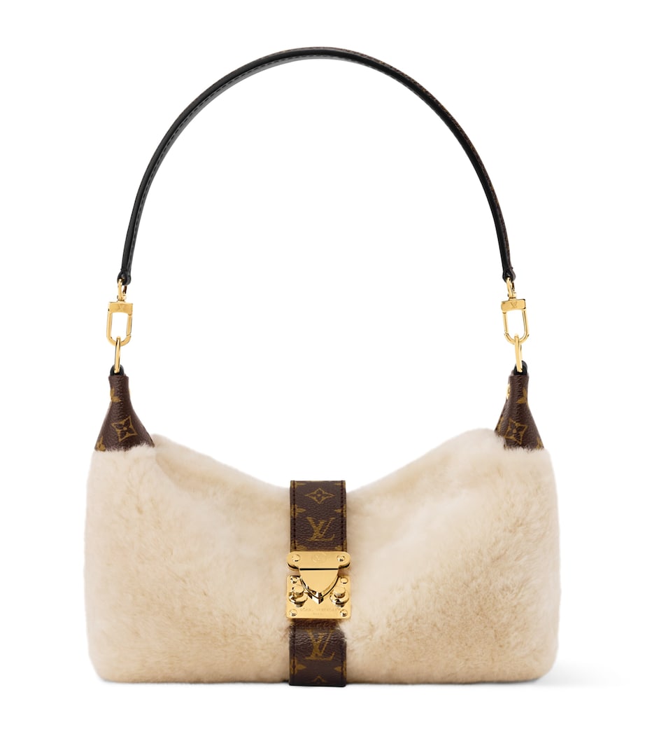 Shearling Mia Pochette Shoulder Bag CREAM Image 1