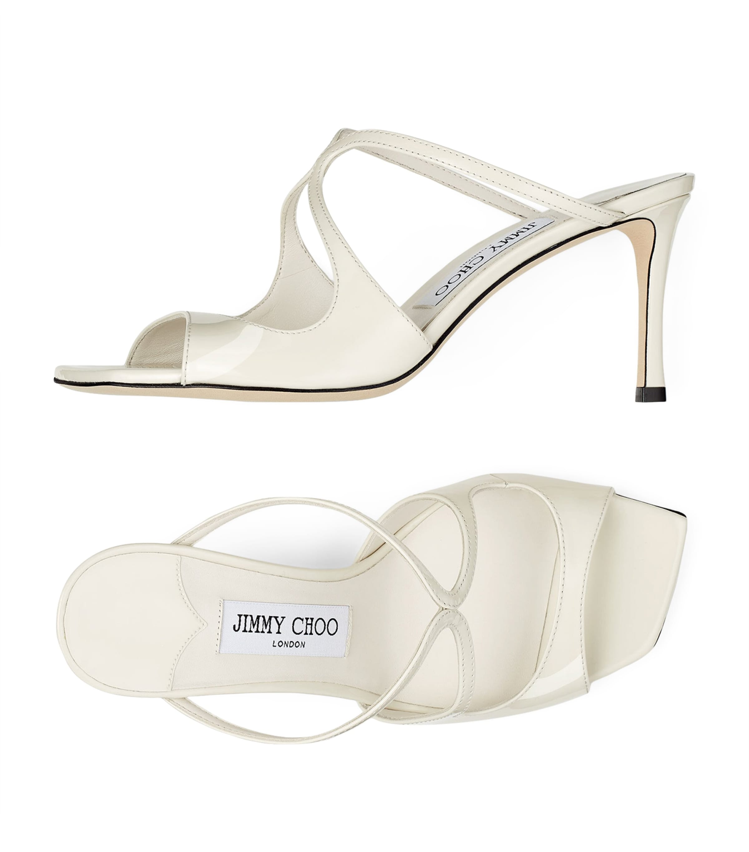 Jimmy Choo Anise 75 Patent Leather Sandals | Harrods US