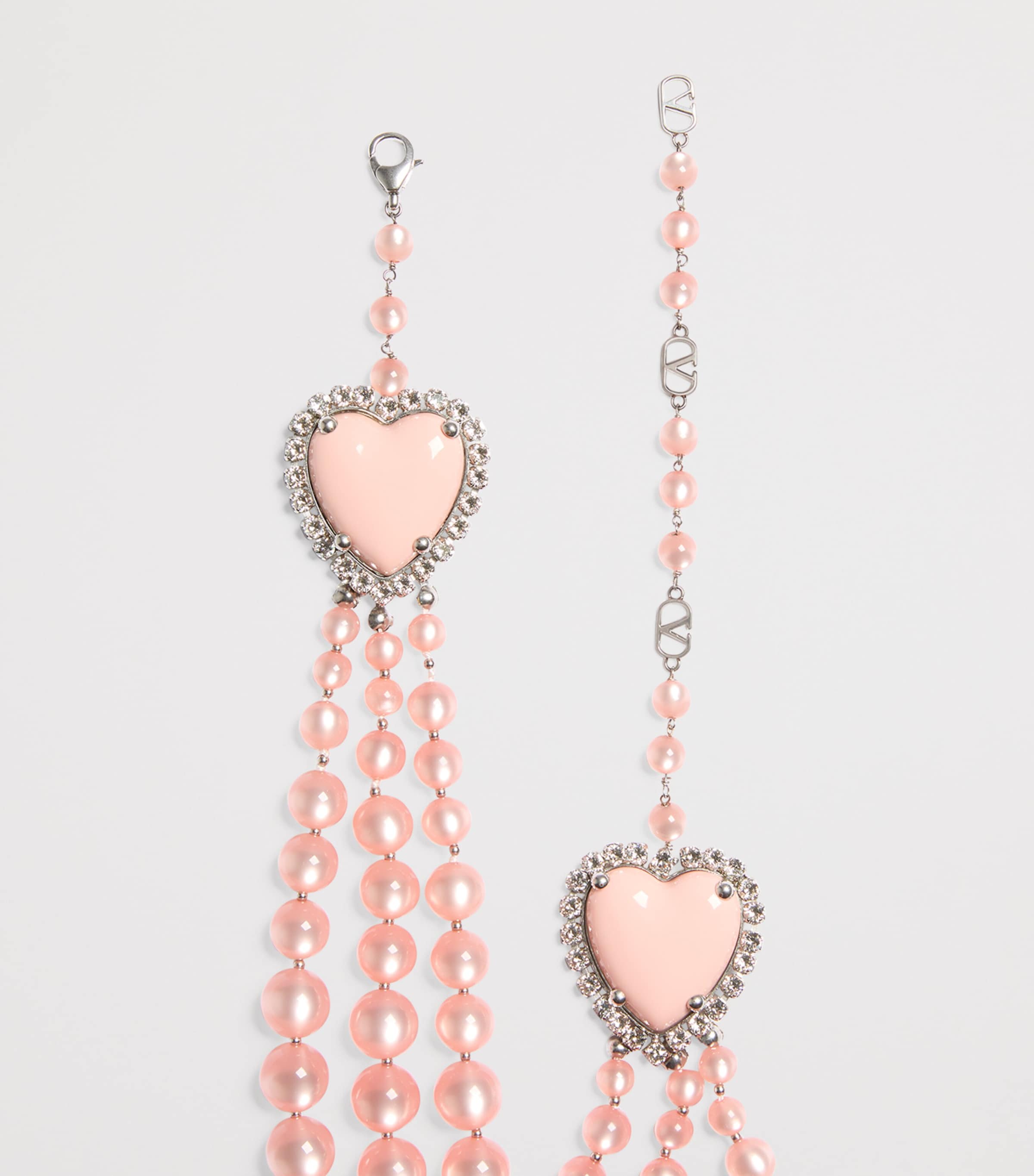 Valentino Garavani Beaded Coeur Hyperbole Layered Necklace Bxm Image 3