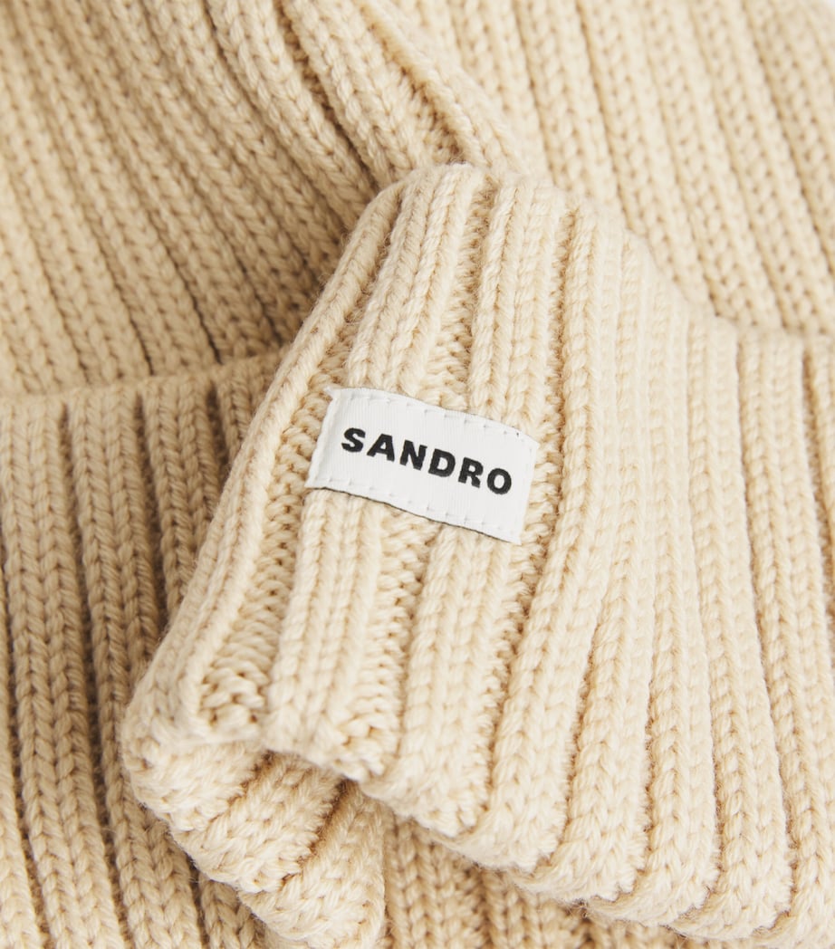 Wool-Blend Logo Beanie BUTTER CREAM Image 3
