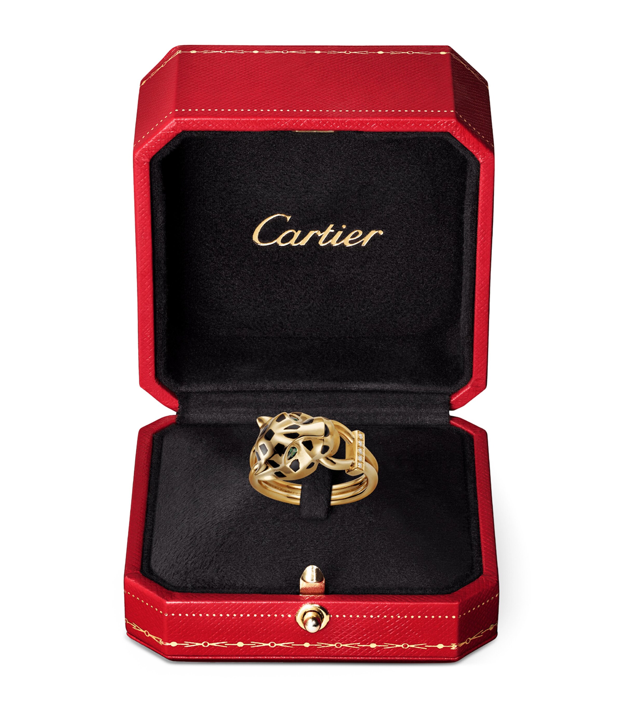 Yellow Gold, Diamond and Tsavorite Panthère de Cartier Ring MULTI Image 4