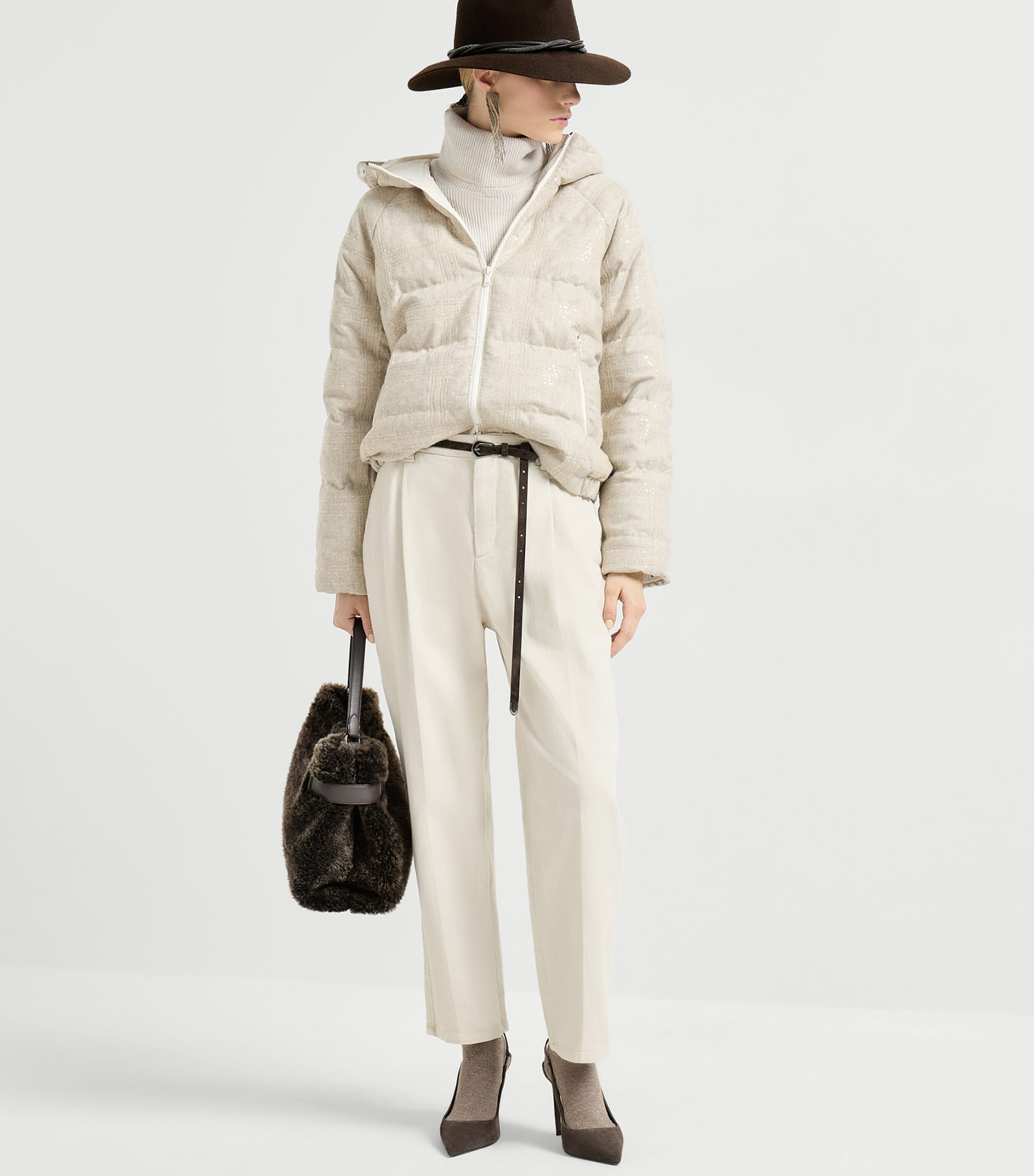 Virgin Wool Down Puffer Jacket C356 Image 2