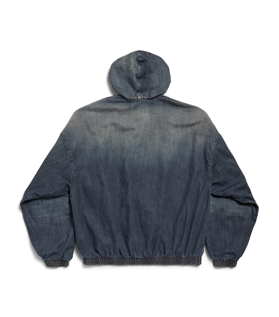 Denim Zip-Up Hoodie 5002 Image 2
