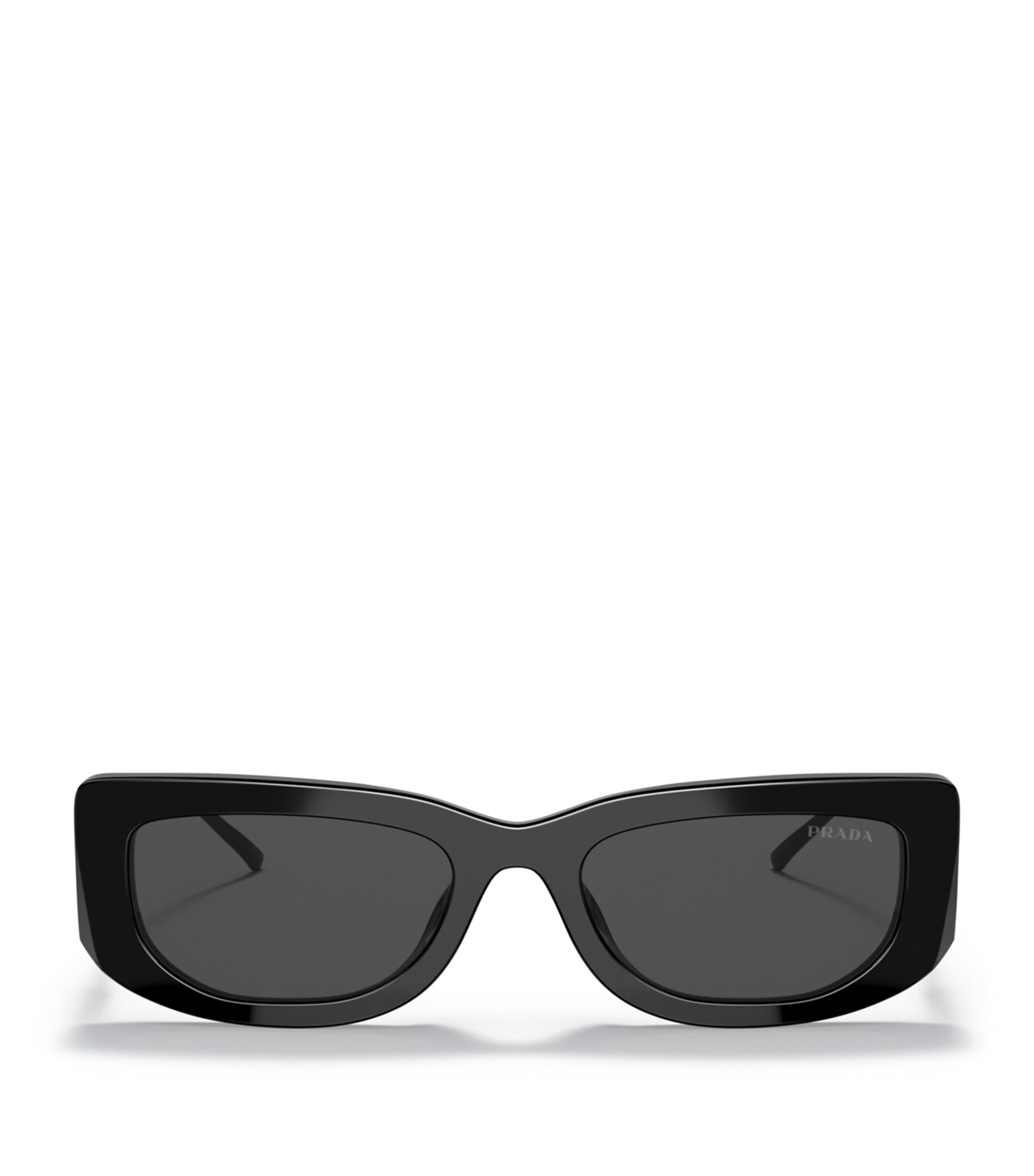Prada Acetate Rectangle Pr14ys Sunglasses In Black