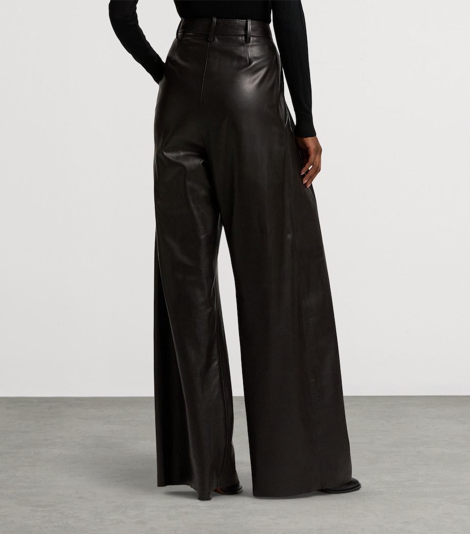 Lambskin Kelsie Trousers DARK BROWN Image 4