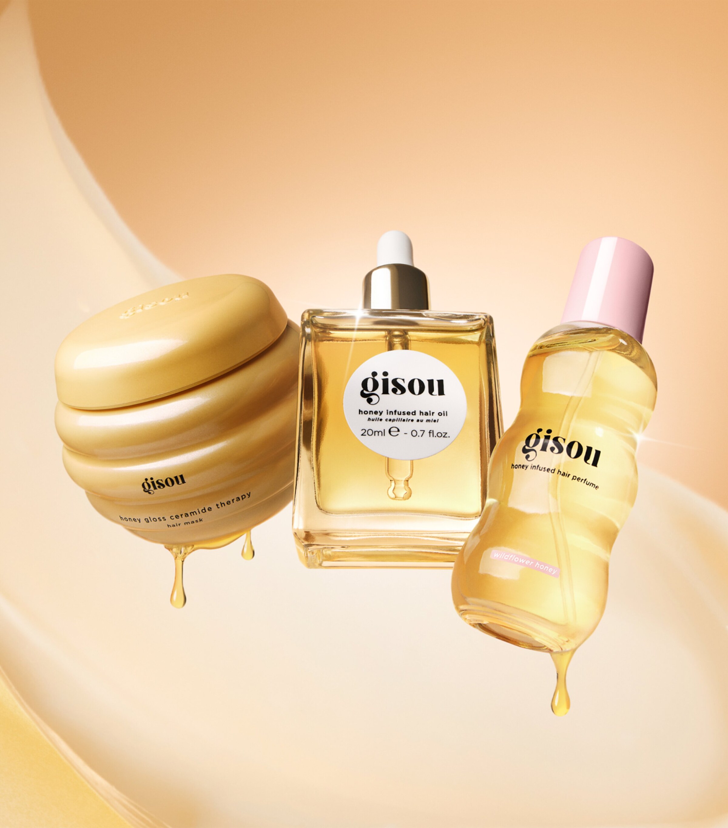 Gisou On-The-Go Honey Hair Trio (Worth £57) | Harrods US