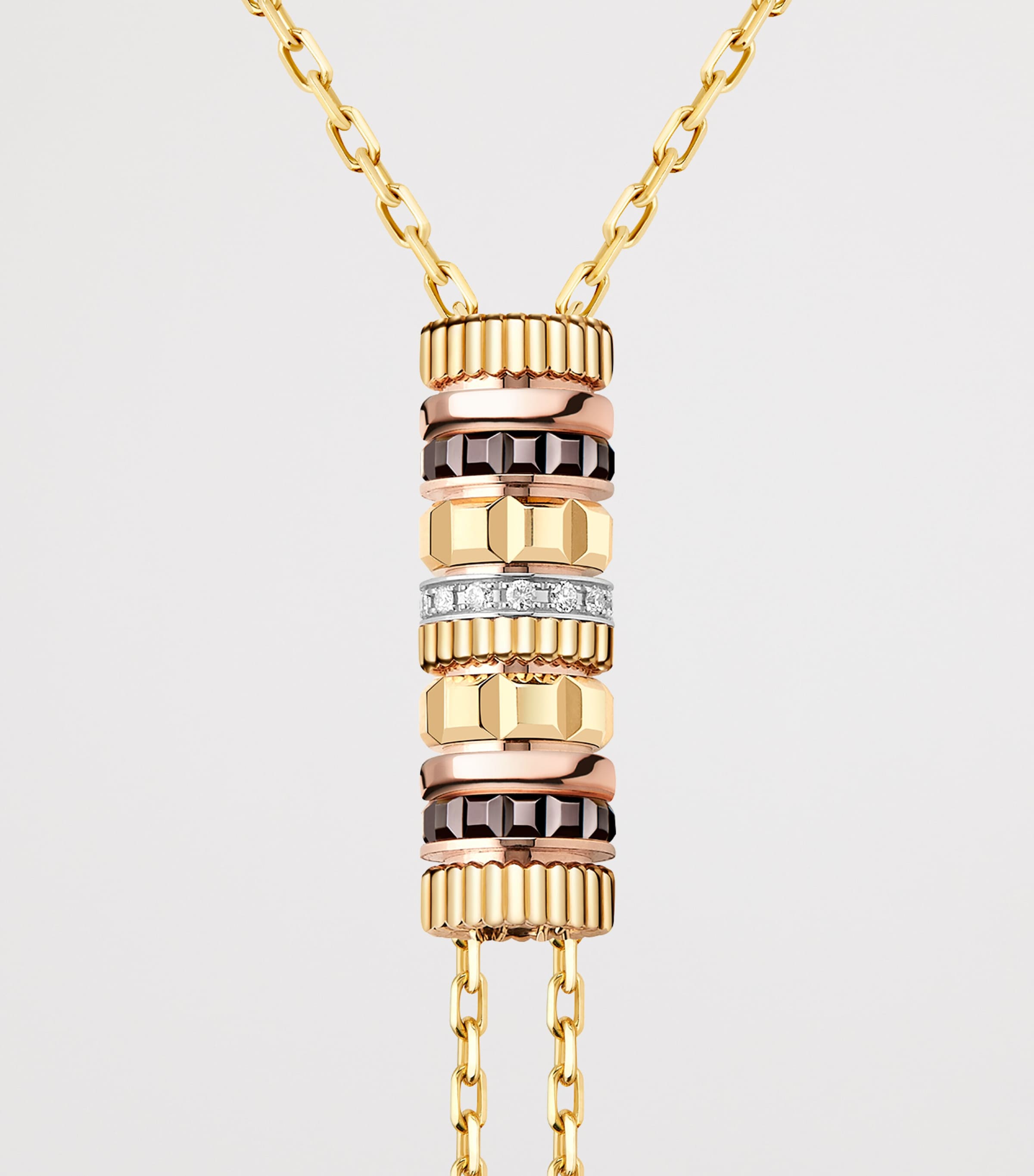 Yellow Gold and Diamond Quatre Classique Tie Necklace YELLOW GOLD Image 4