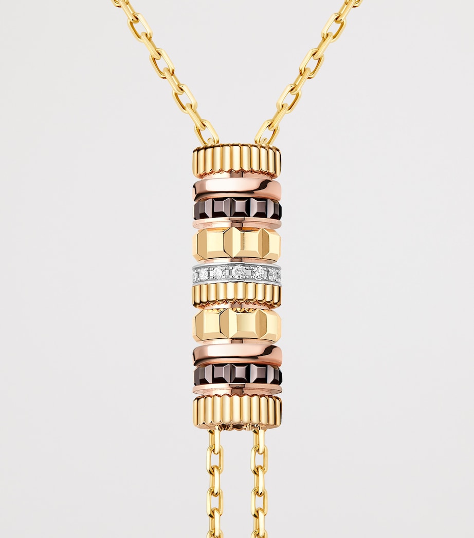Yellow Gold and Diamond Quatre Classique Tie Necklace YELLOW GOLD Image 4