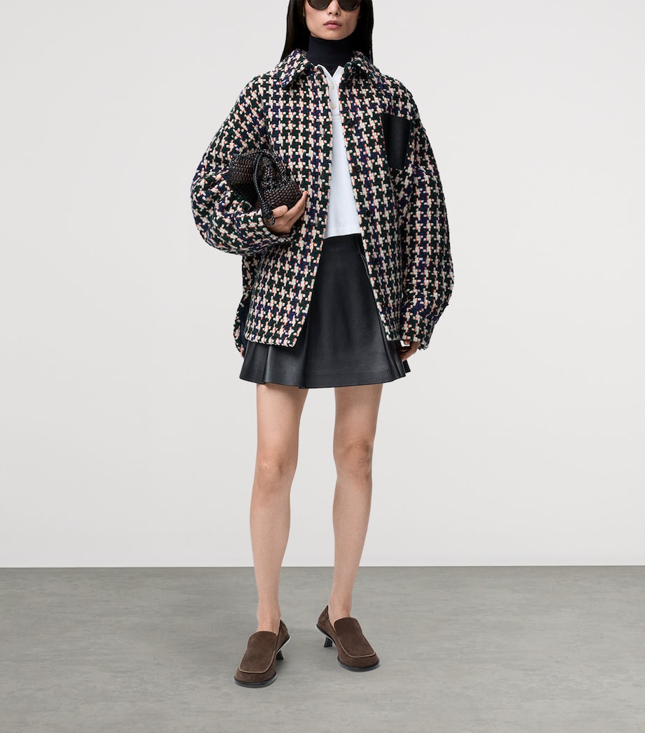 Tweed Houndstooth Overshirt GREEN/MULTICOLOR Image 2