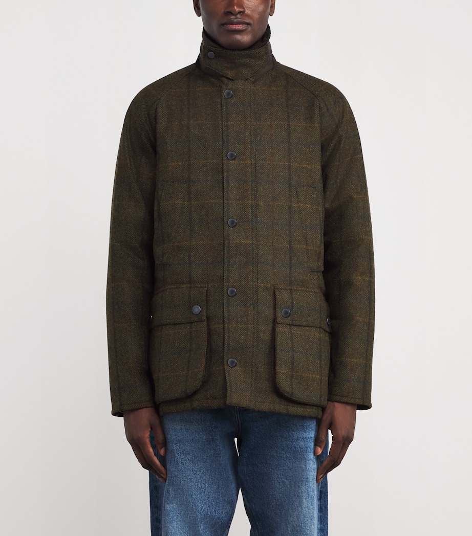 Wool Check Bedale Jacket BROWN Image 3