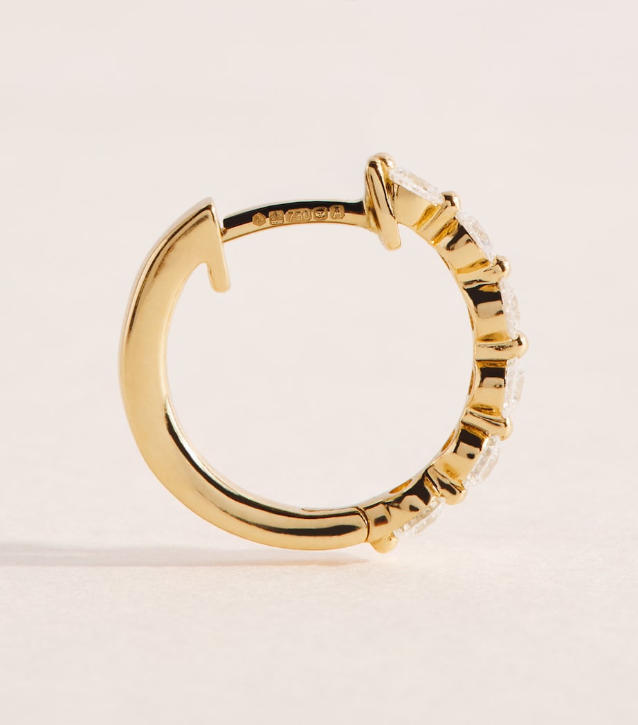 Harrods Yellow Gold and Diamond Hoop Earrings (0.50ctw) Yellow Gold Image 3