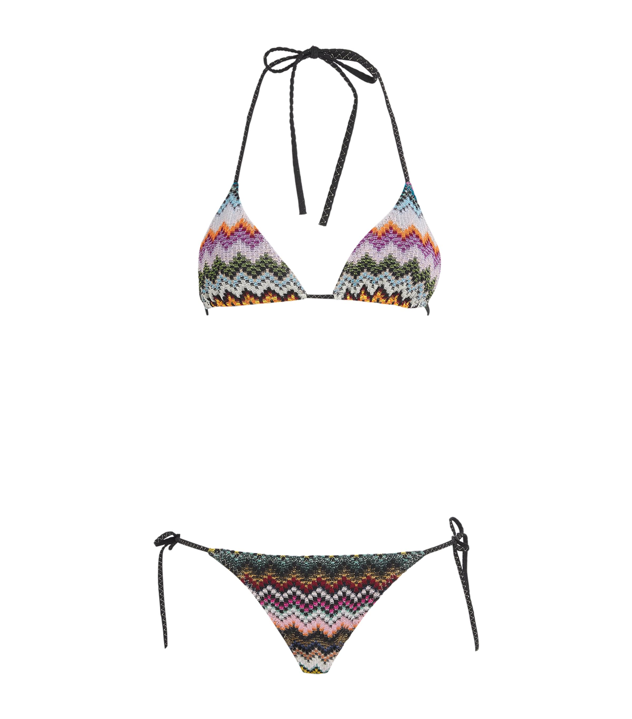 Missoni Zigzag Triangle Bikini In Multi