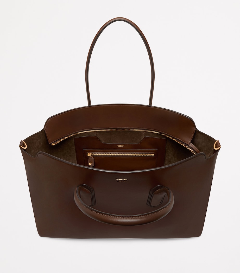 Leather East-West Alexander Tote Bag 1B053 Image 4