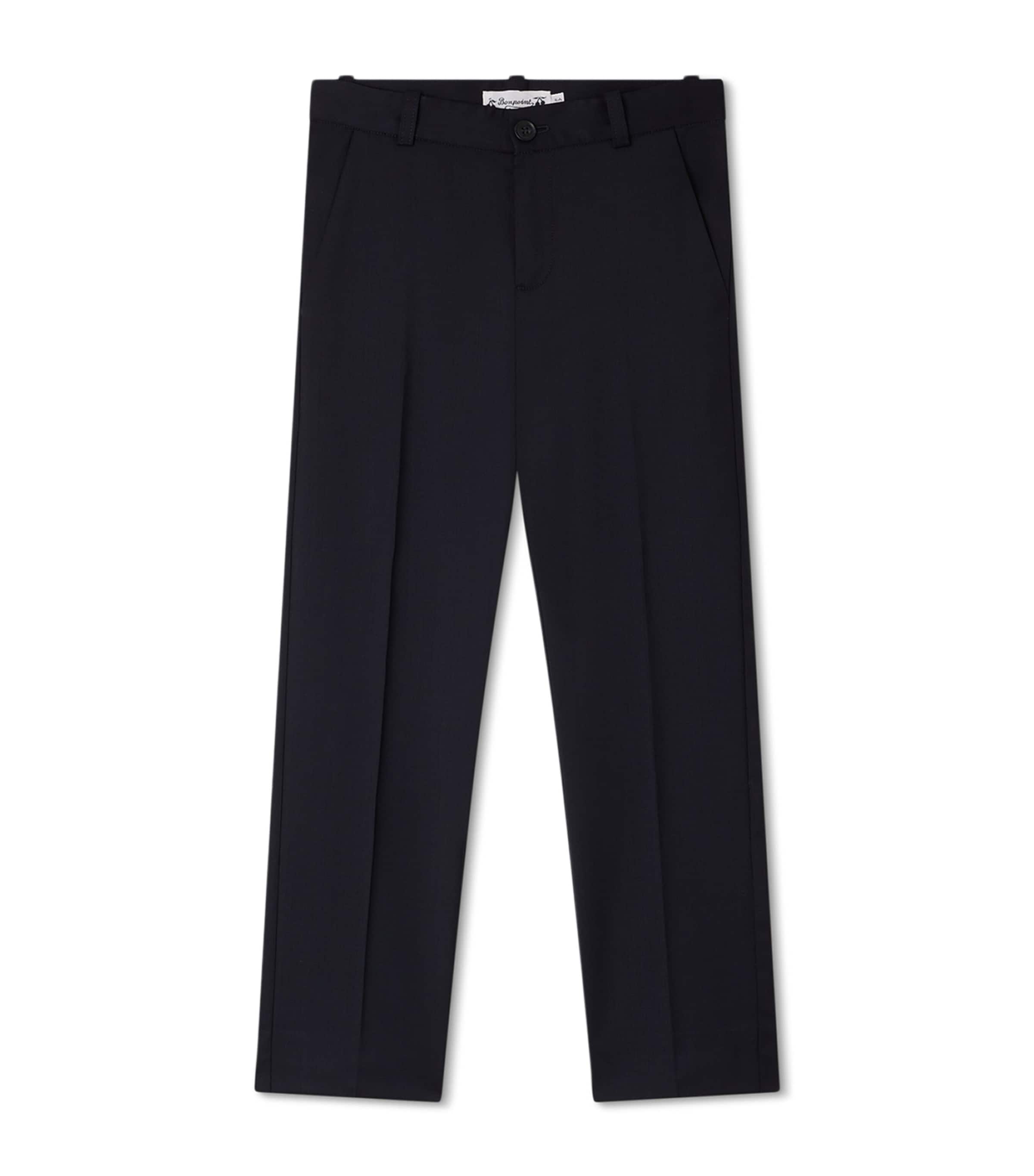 Virgin Wool Suit Trousers (10-14 Years) MARINE Image 1