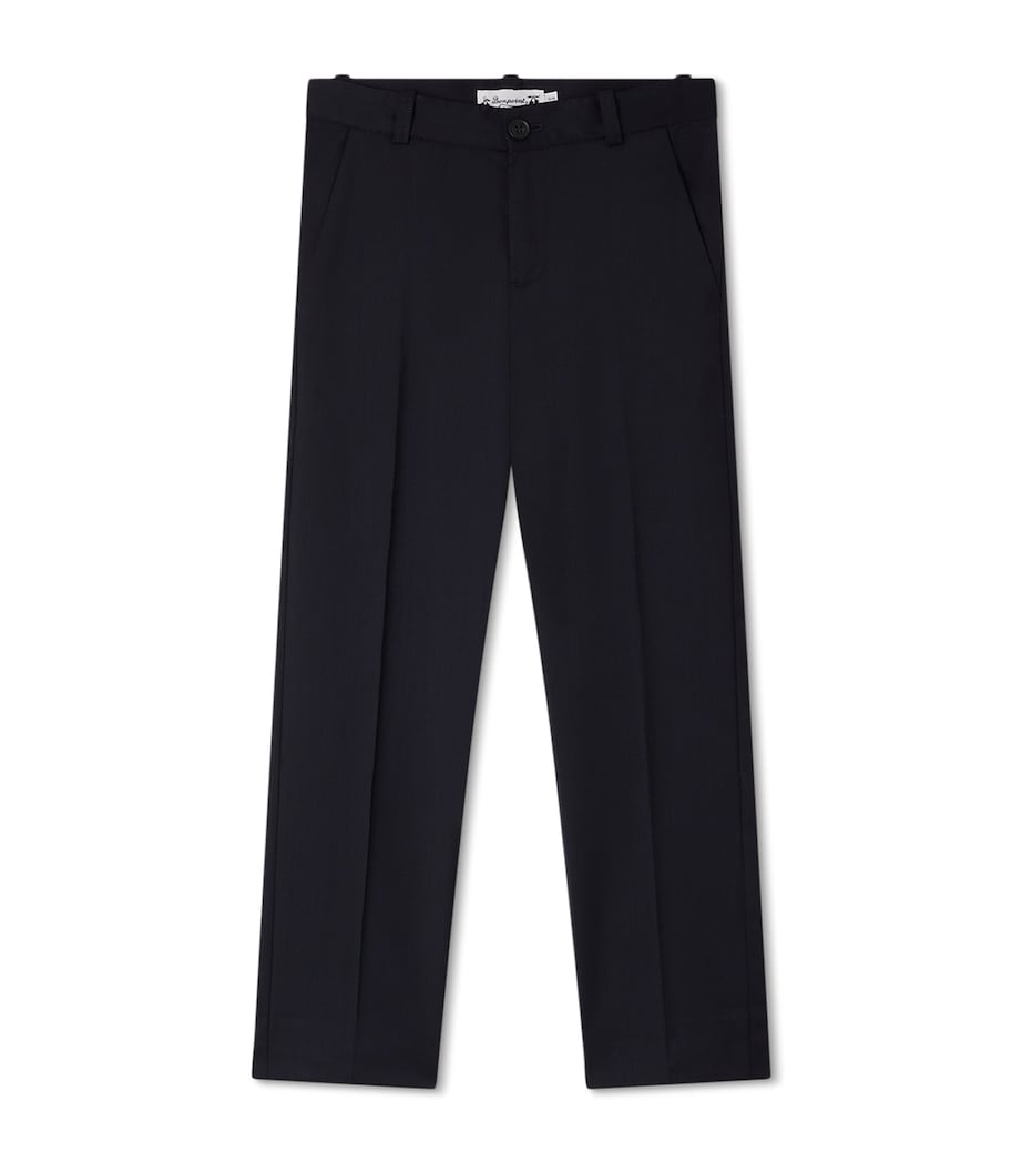 Virgin Wool Suit Trousers (10-14 Years) MARINE Image 1