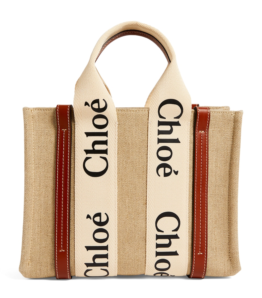 Small Woody Tote Bag WHITE BROWN 1 Image 1