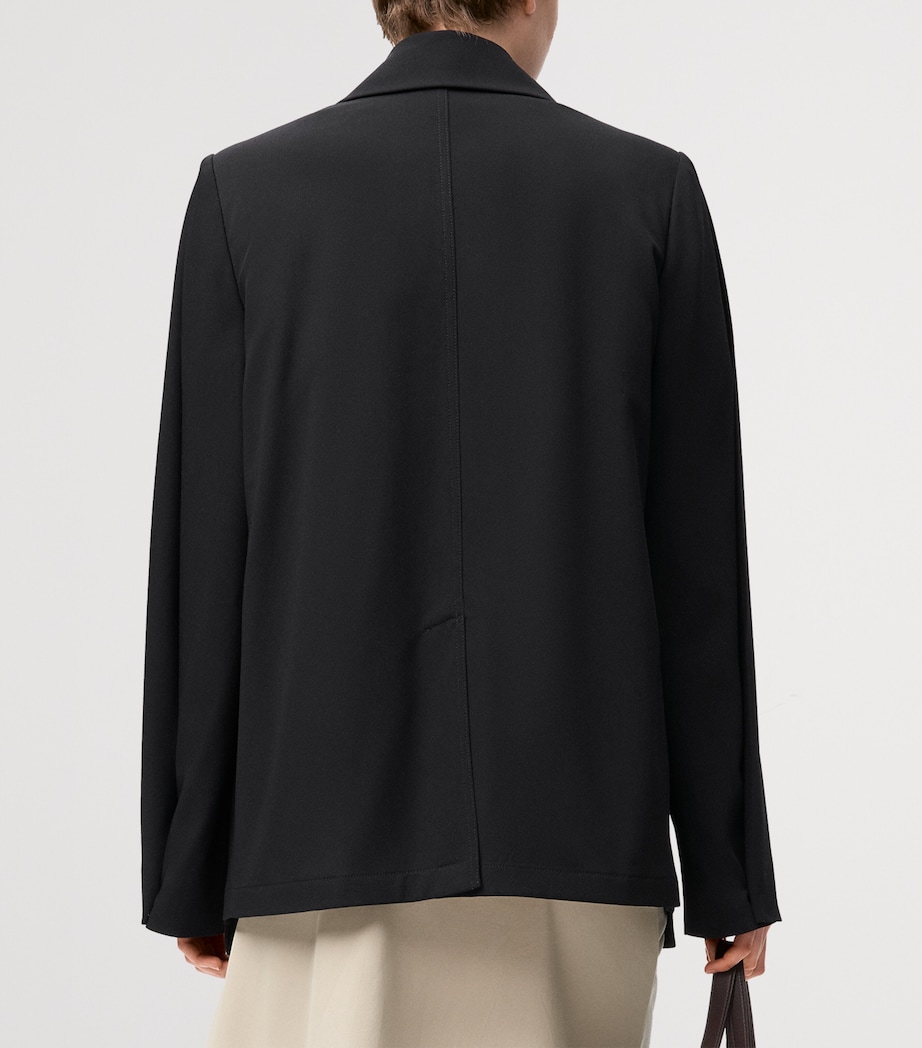 Wool Deconstructed Blazer BLACK Image 4