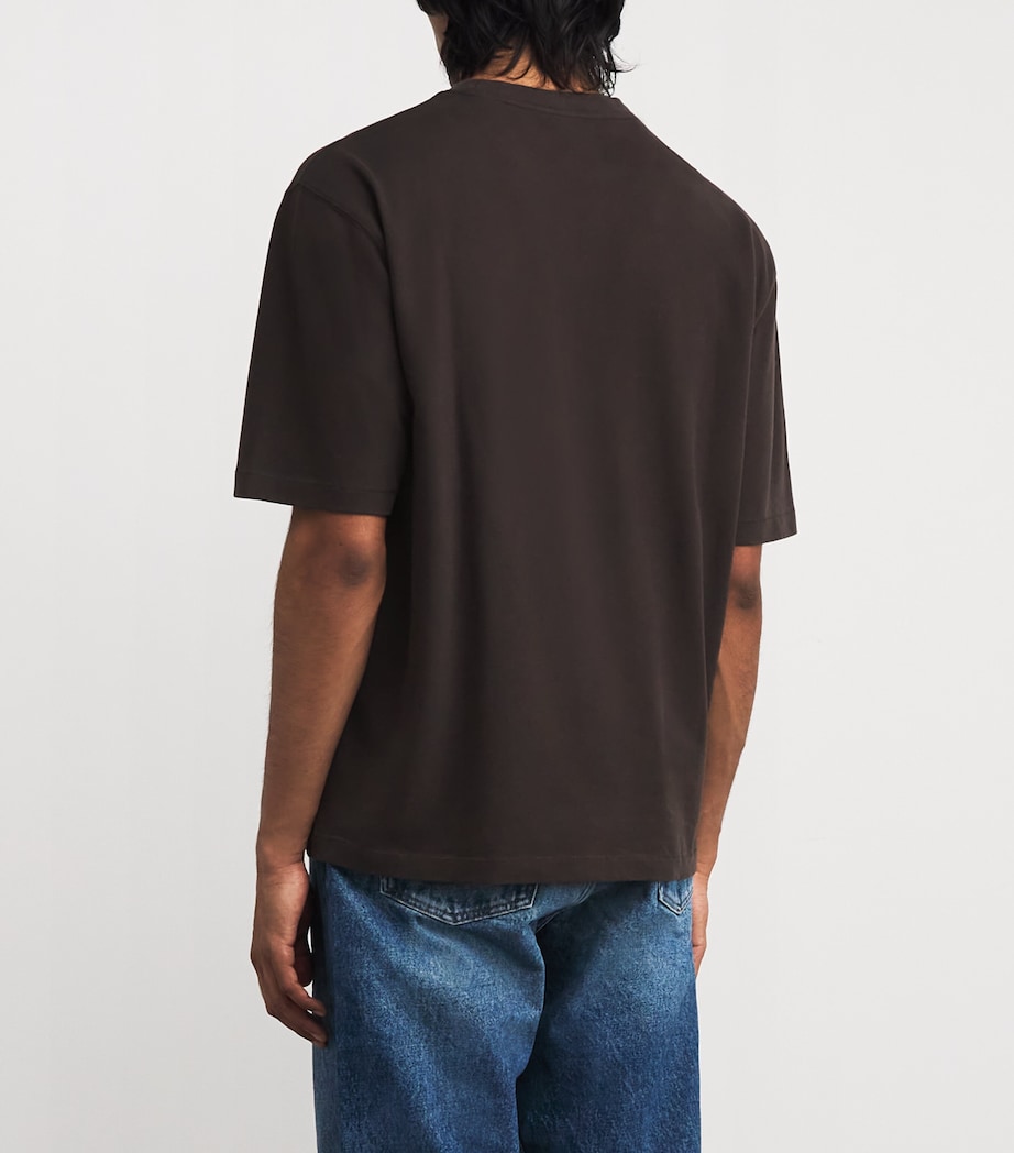 Organic Cotton Oversized Milton T-Shirt DARK BROWN Image 4